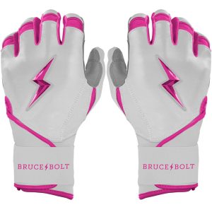 PREMIUM PRO CHROME Series Long Cuff Batting Gloves - PINK